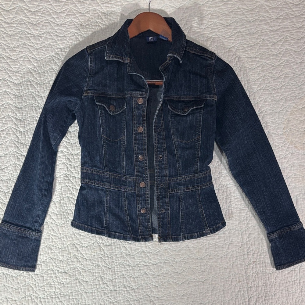 SO Indigo Tailored Denim Jacket Size Small EUC